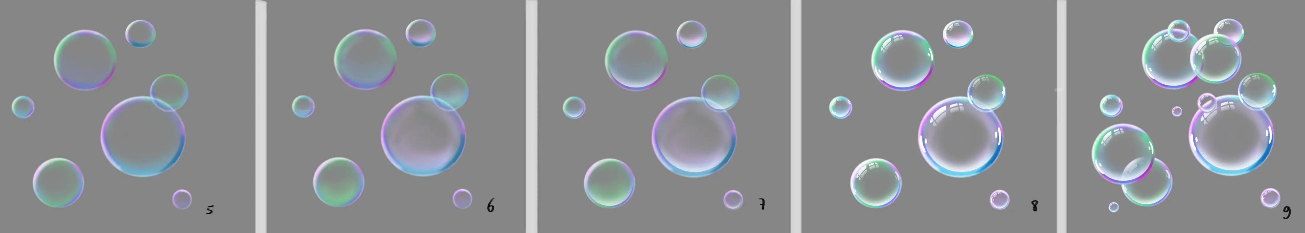 dessin de bulles transparentes