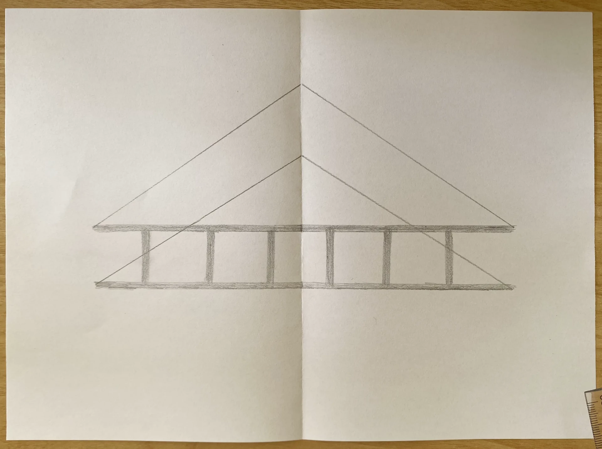 dessiner la forme d’une échelle en trompe-l’œil