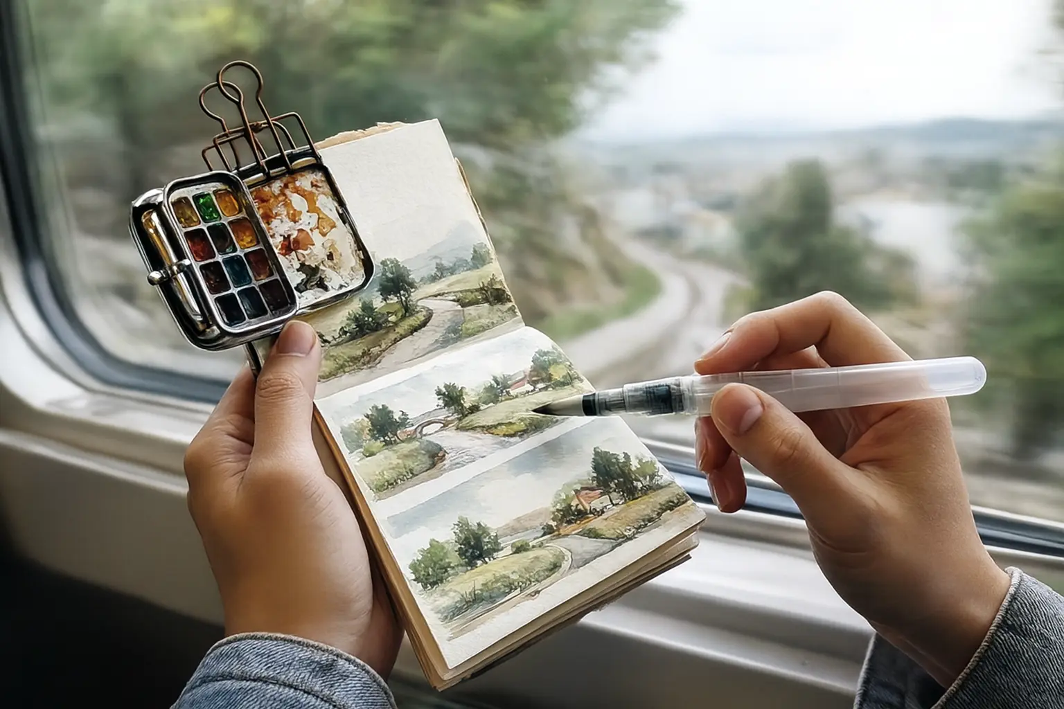 practicar el urban sketching