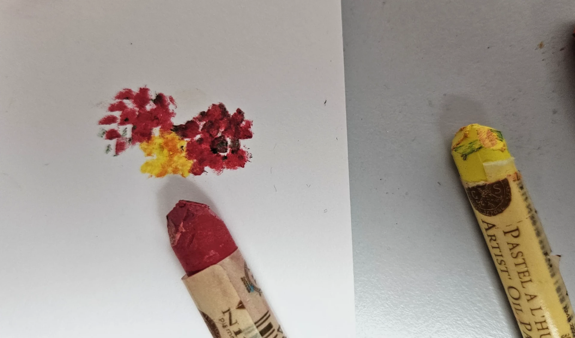 dessiner en pointillisme avec des pastels à l’huile