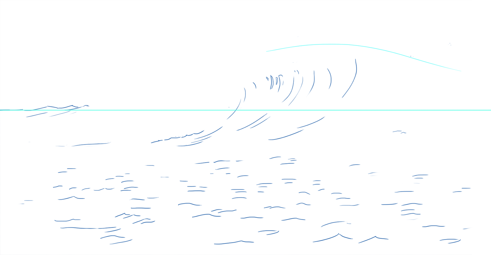dessin de l’eau de la vague