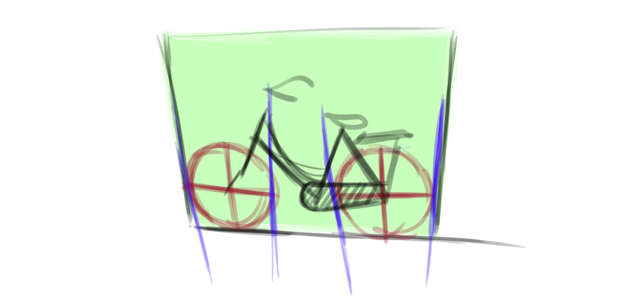 croquis d’un exemple de vélo