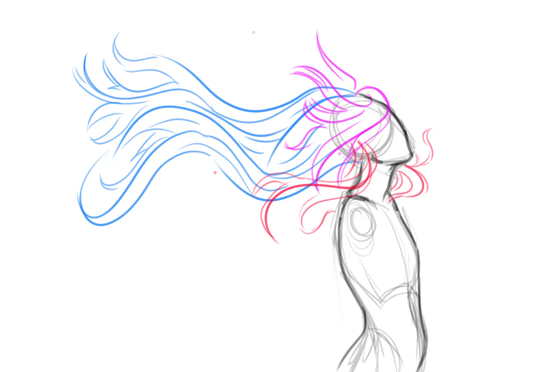 draw the wind in the hair