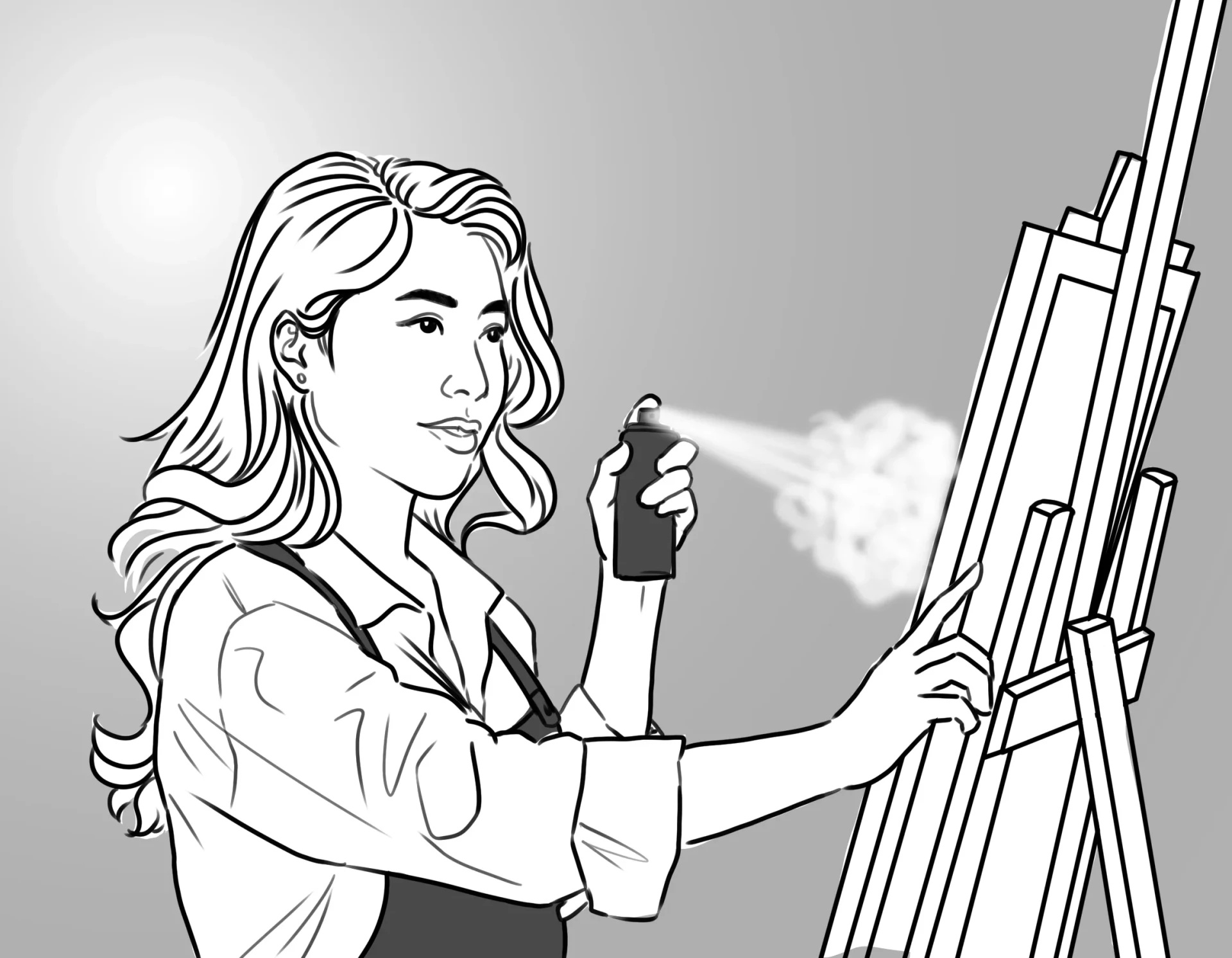 utiliser un aérosol pour vernir une aquarelle