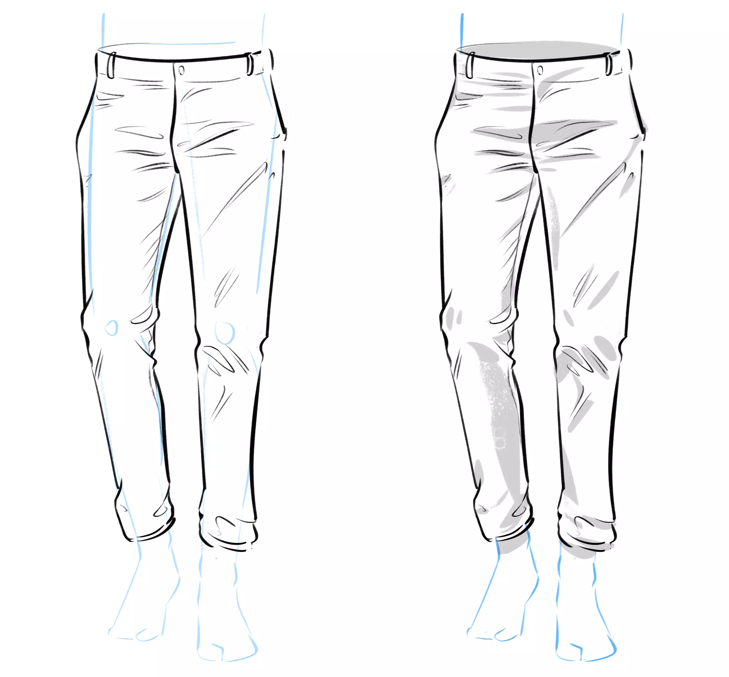 dessin d’un pantalon pour homme
