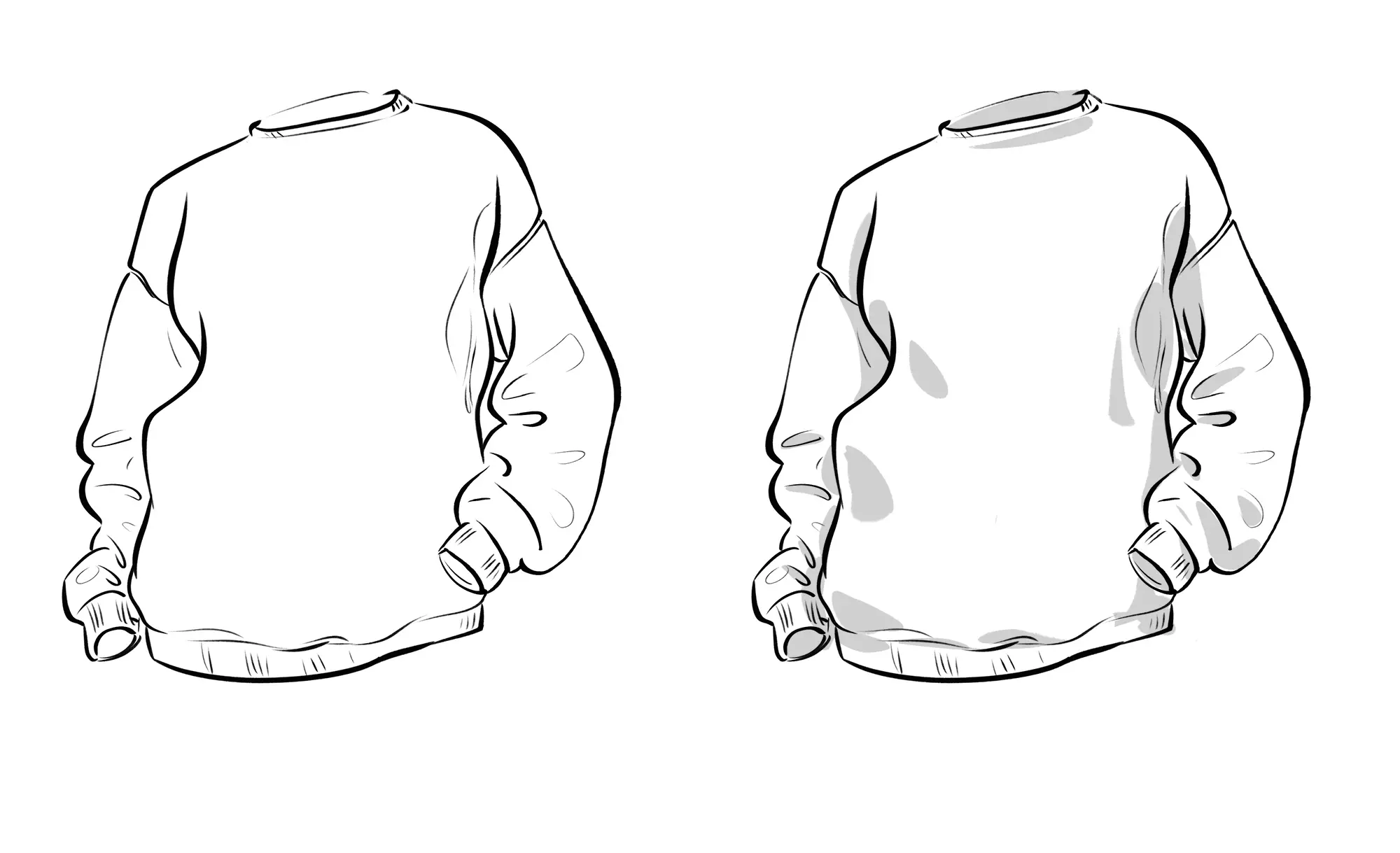 dessin d’un sweatshirt