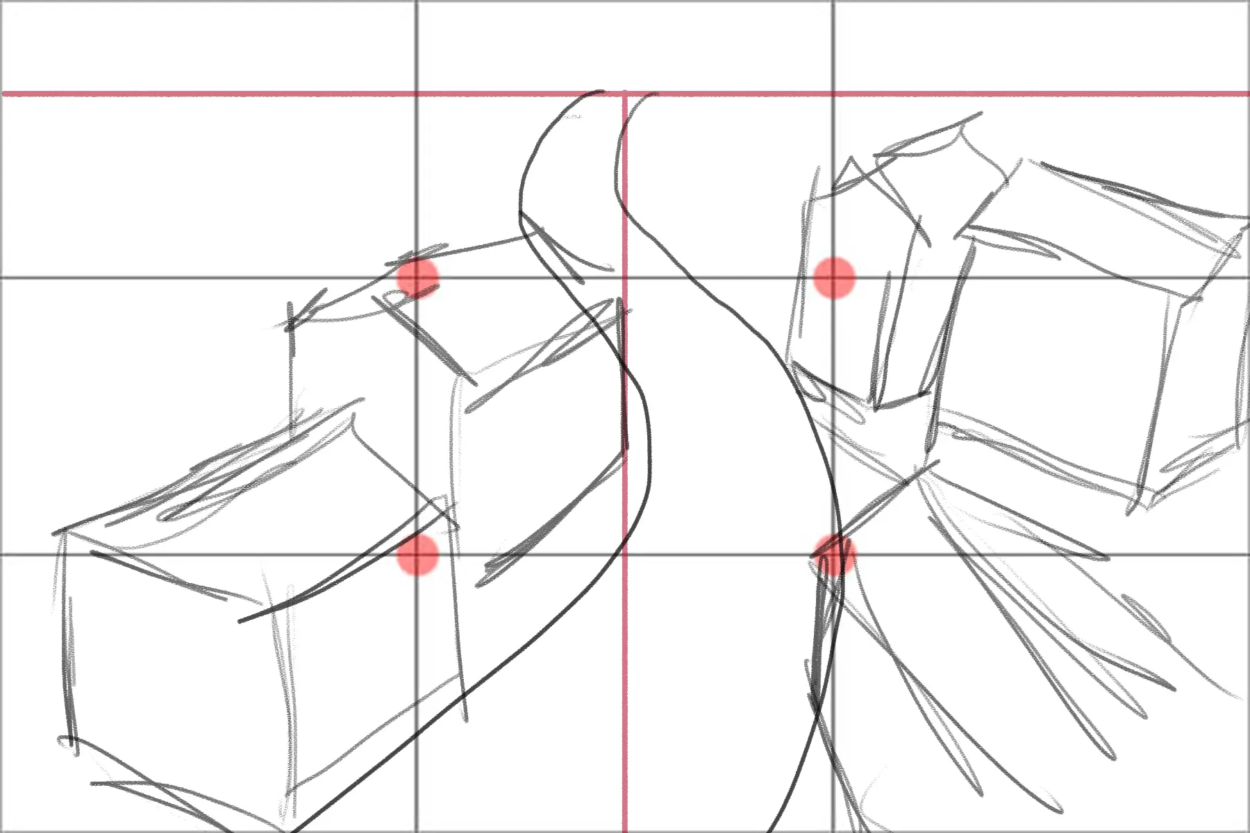 draw the houses of a village