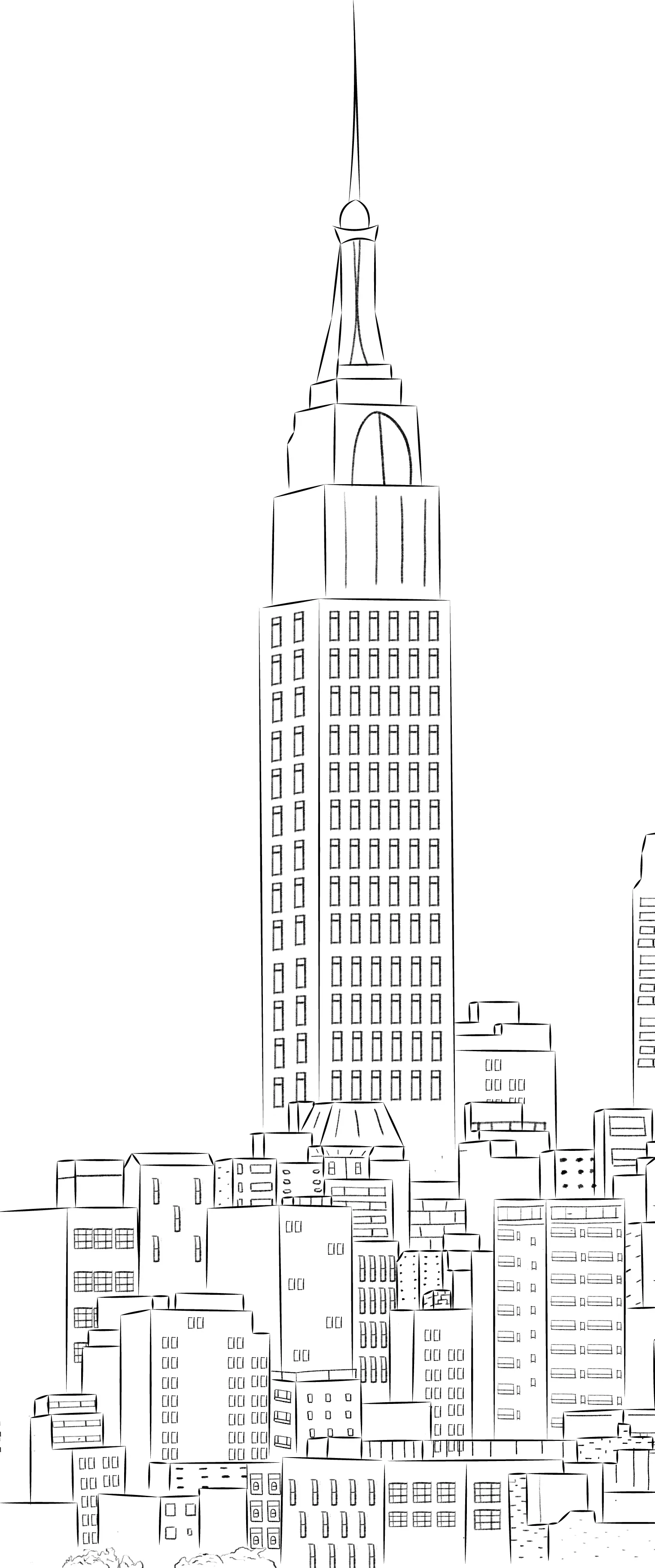 draw the direction of the light of a city