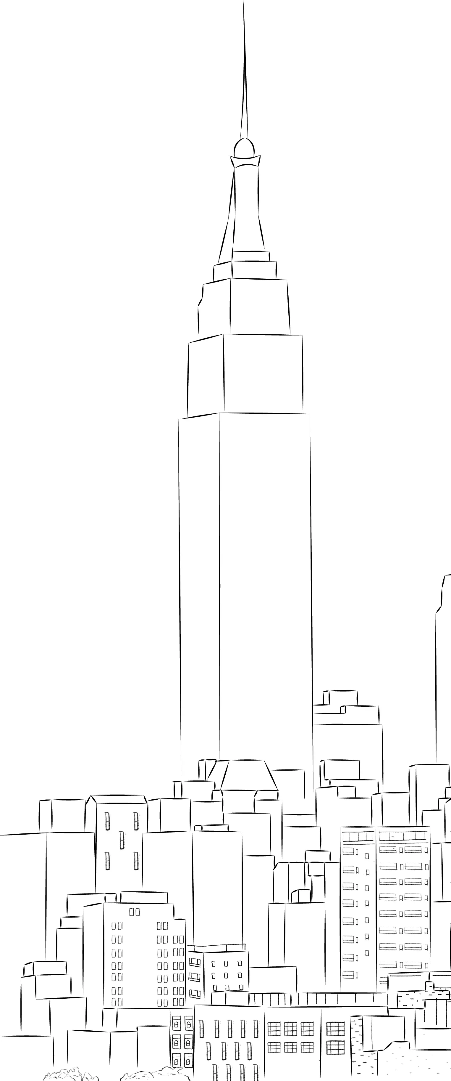 draw the textures of a city