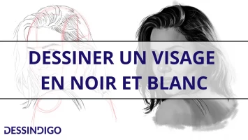 Dessiner un visage en noir et blanc