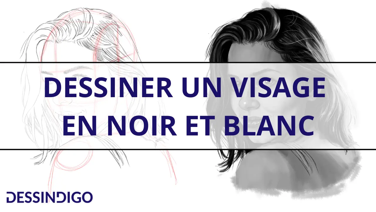 Dessiner un visage en noir et blanc