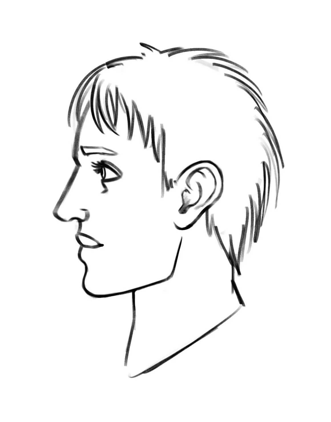 dessin d’un visage de profil