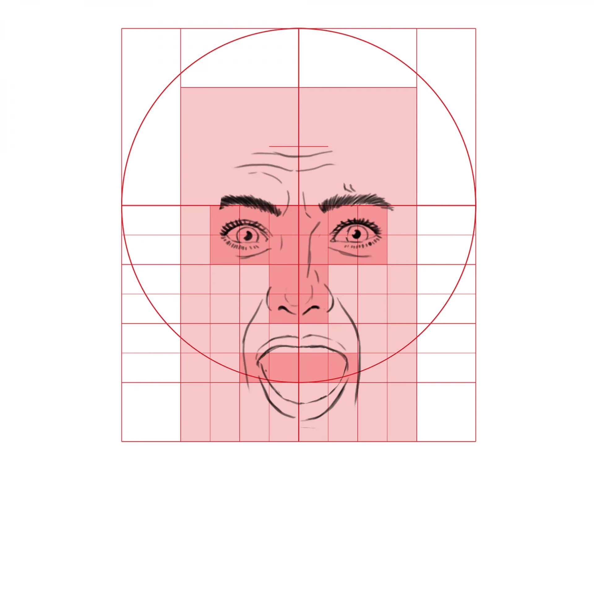 dessiner la bouche d’un visage qui a peur