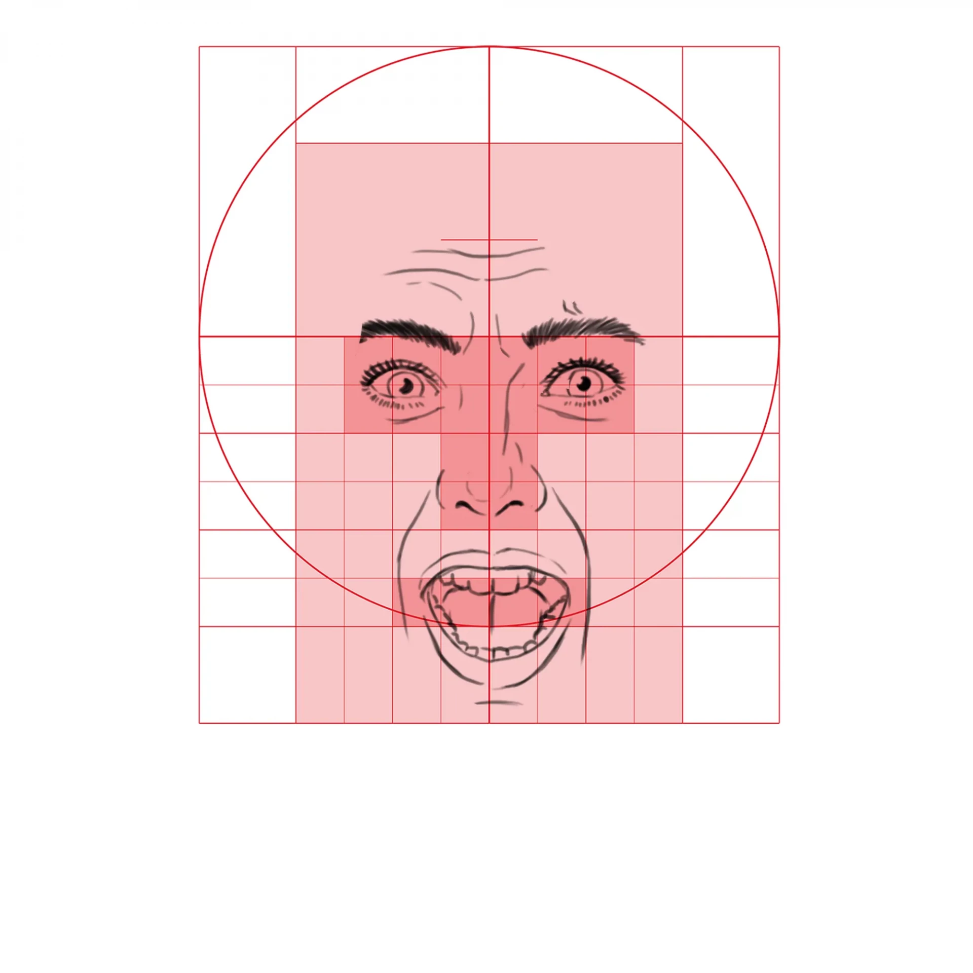 dessiner les dents d’un visage qui a peur