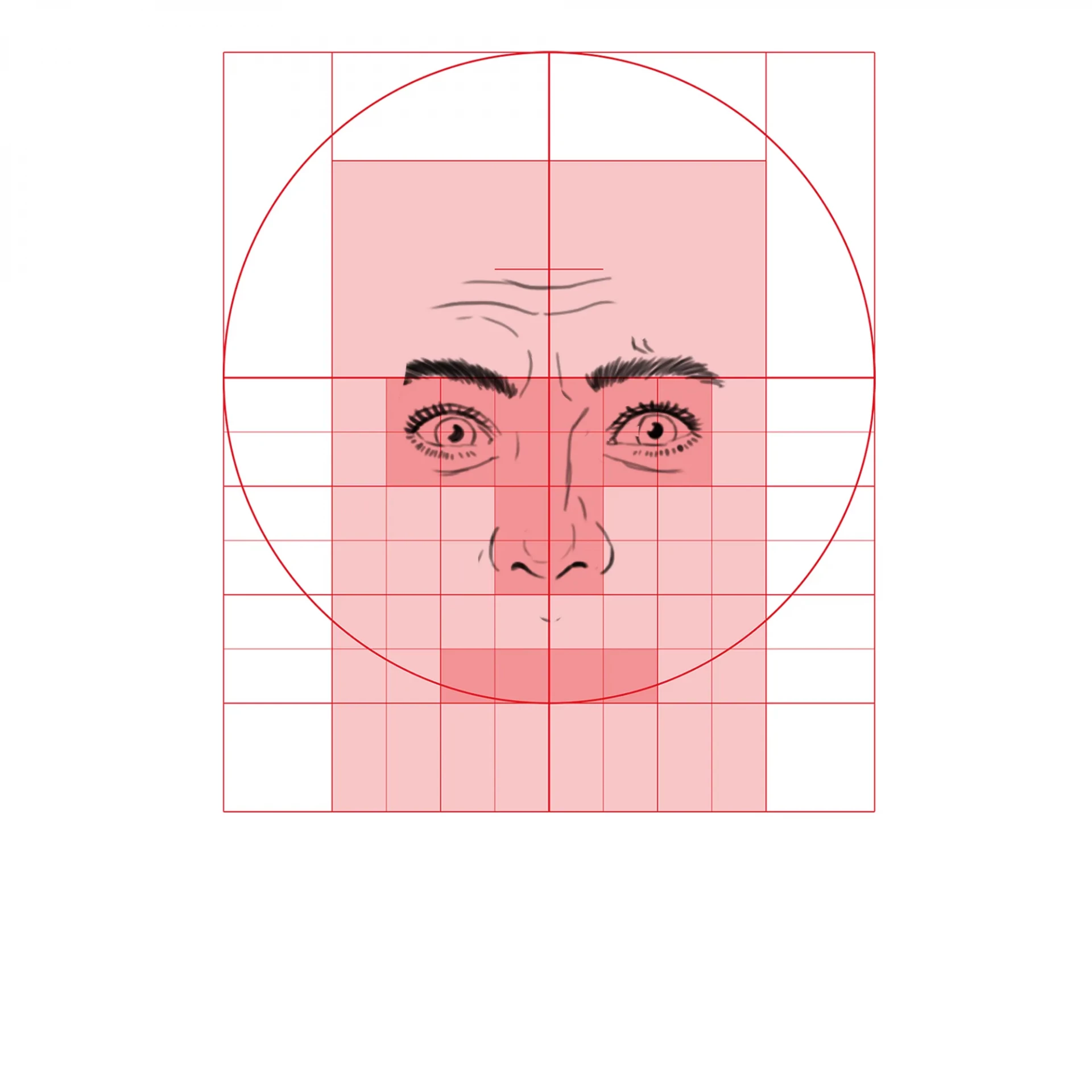 dessiner les sourcils d’un visage qui a peur