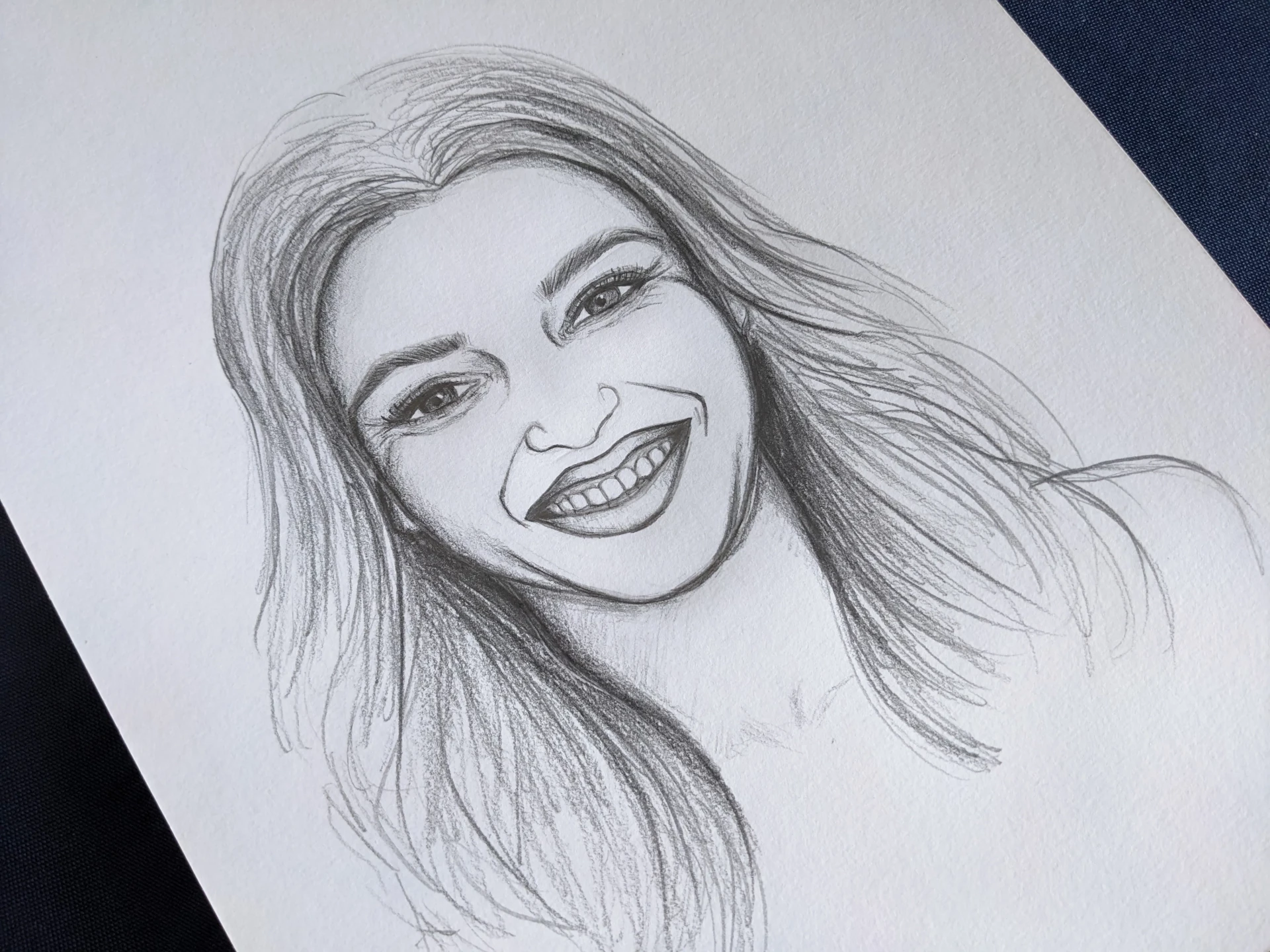 dessin d’un visage souriant