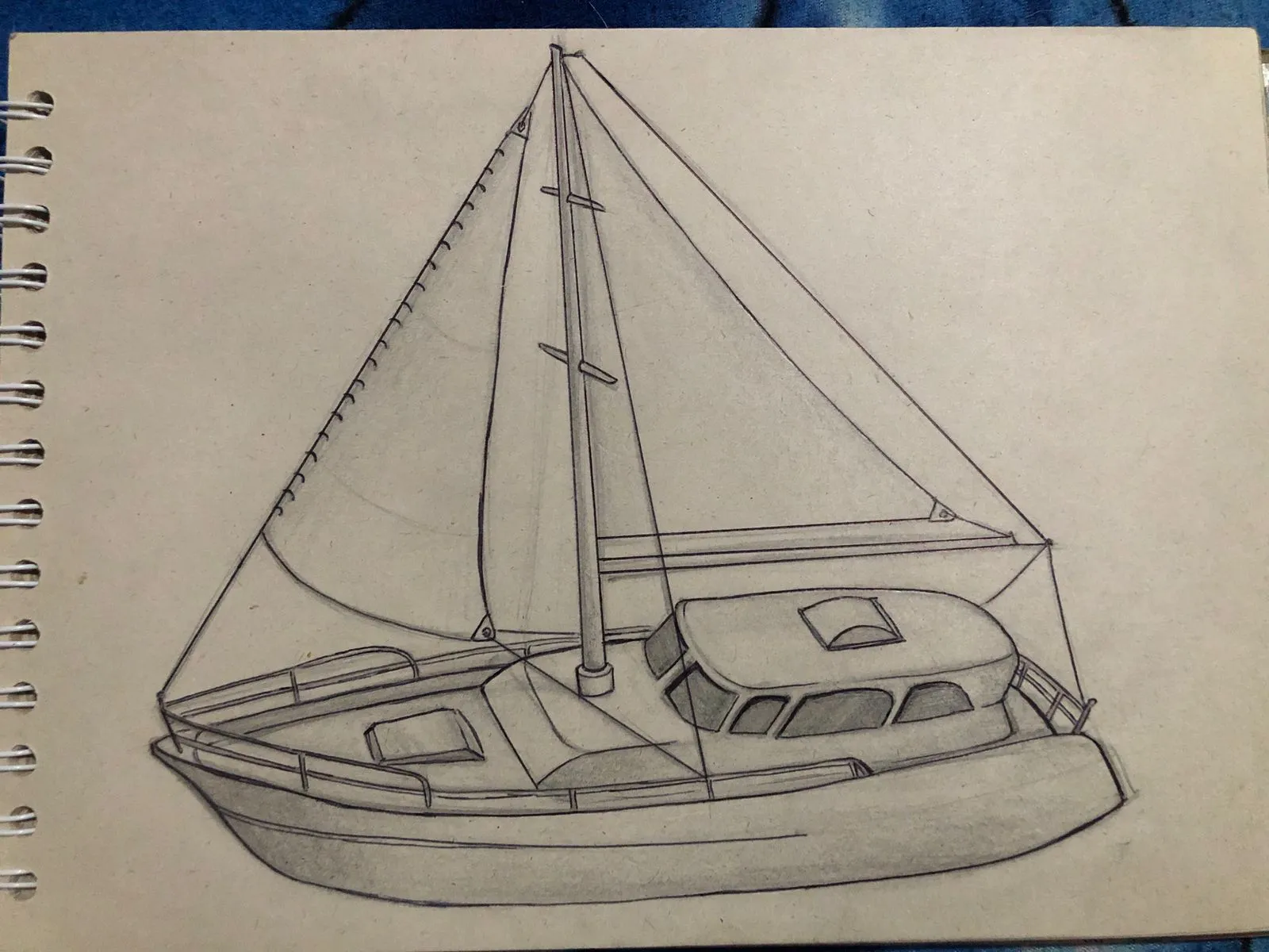 draw the details of a sailboat