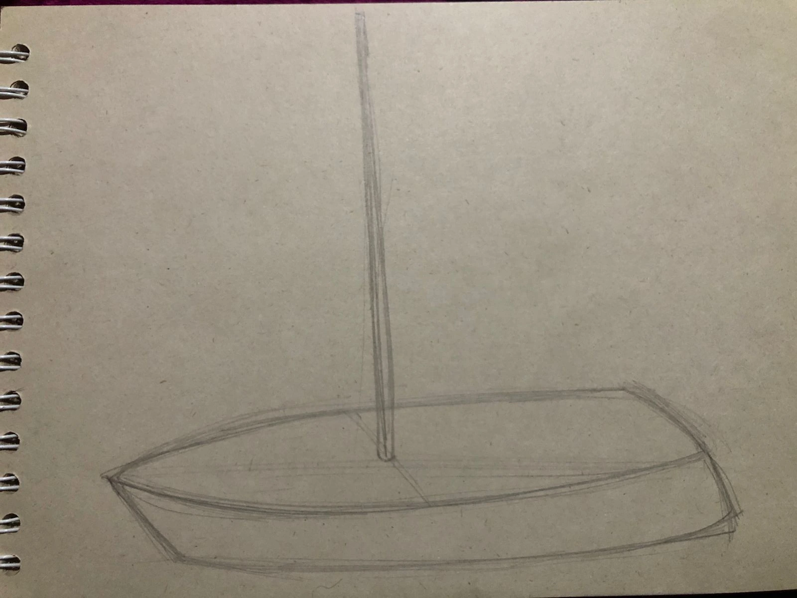 draw the mast of a sailboat