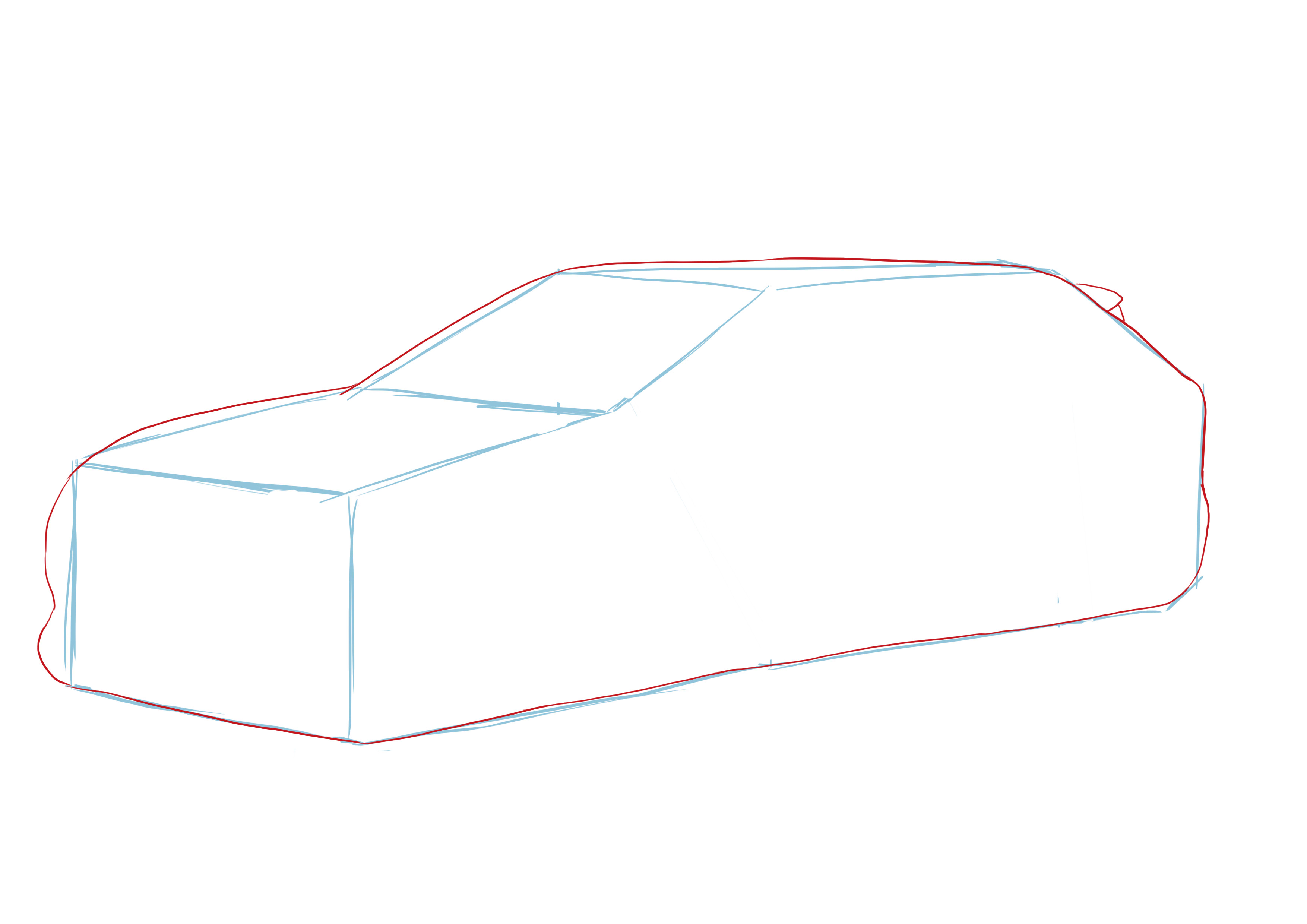 dessiner la base de la carrosserie de la voiture