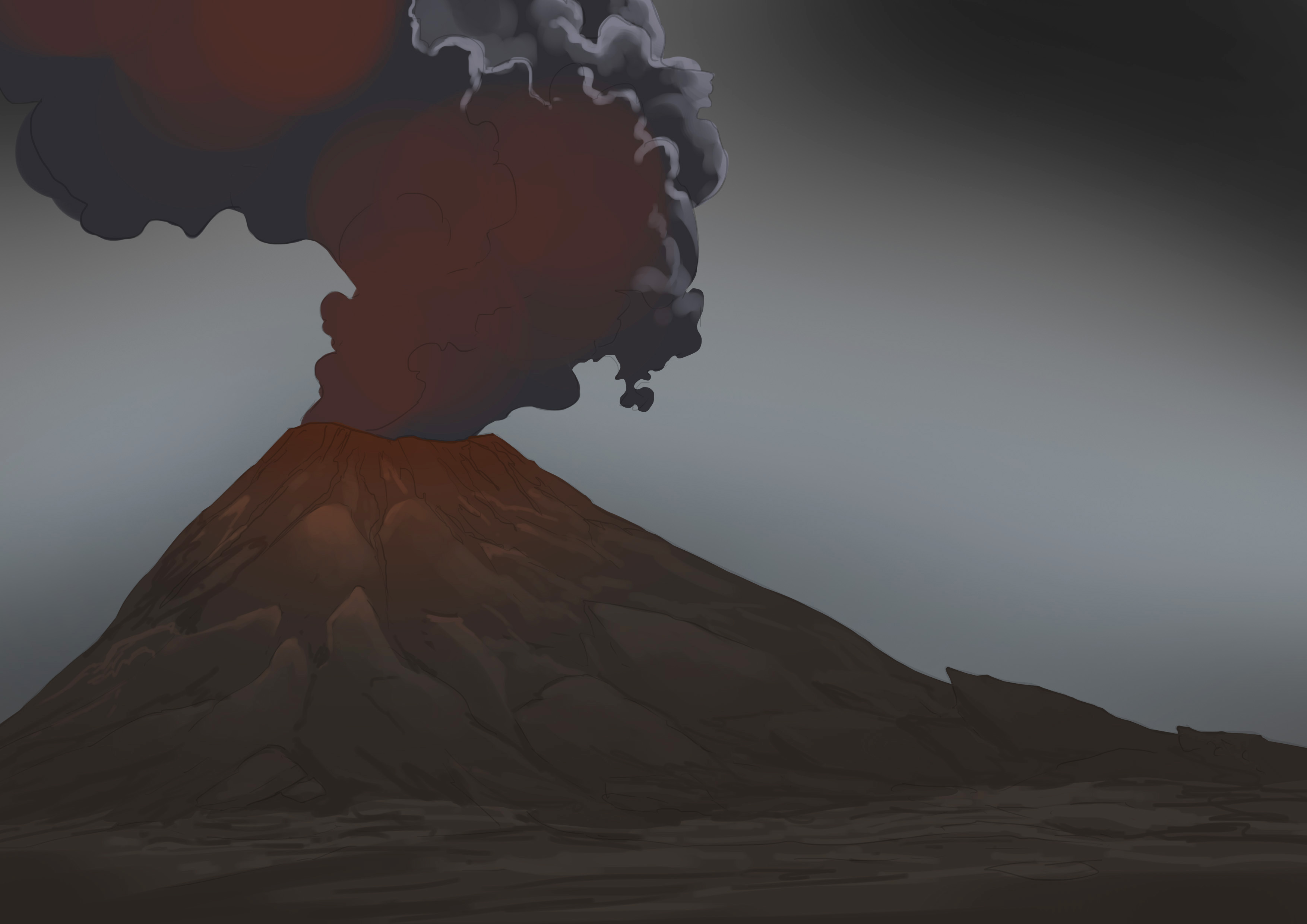 lumière de la lave du volcan 2