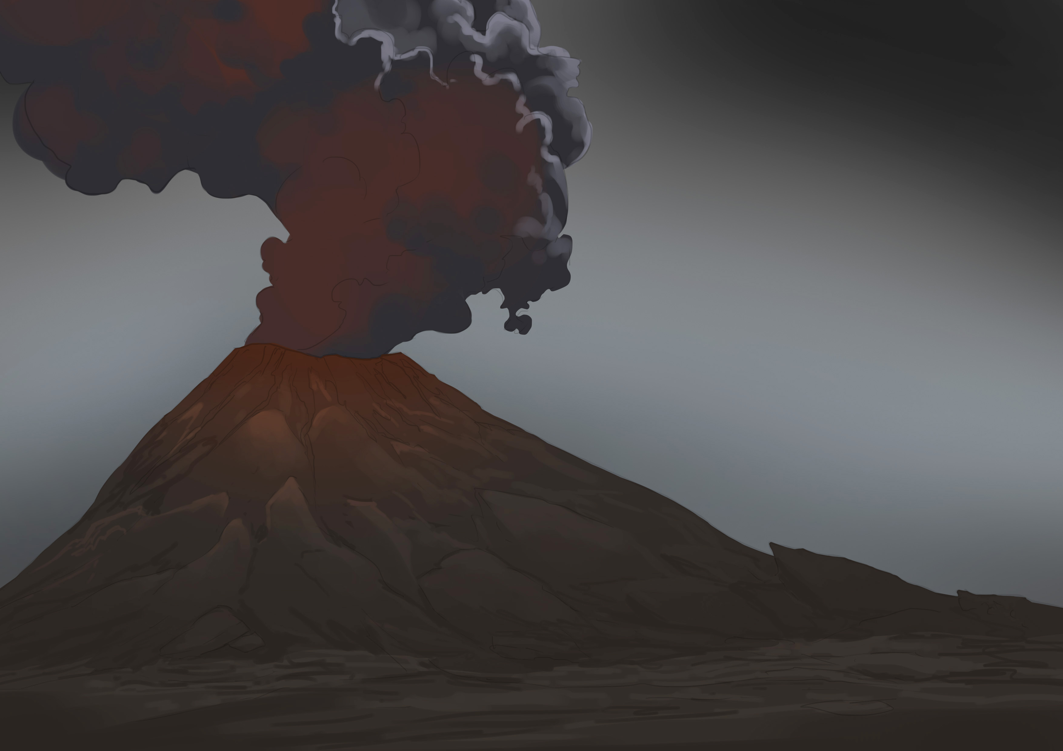 lumière de la lave du volcan 3