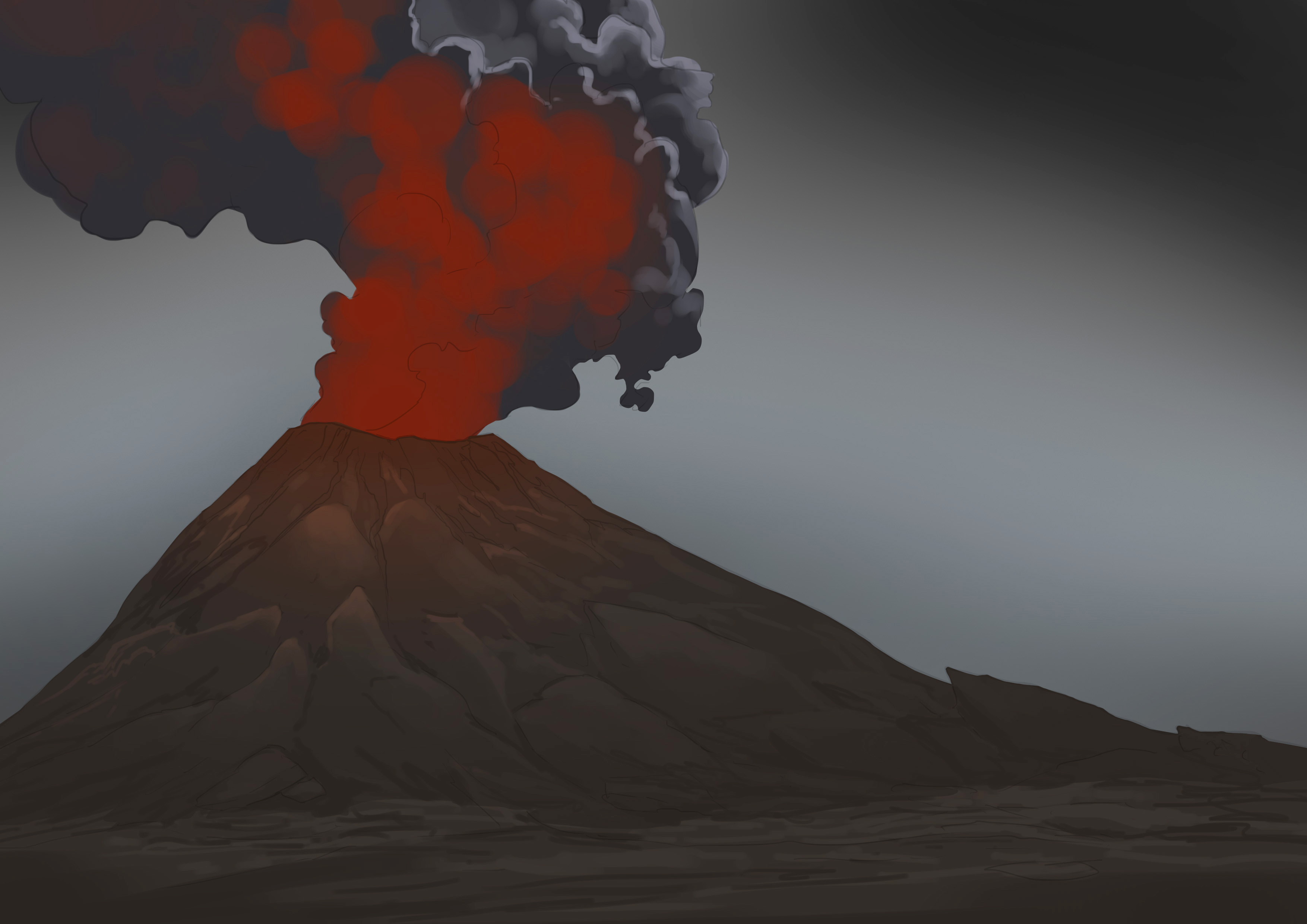 lumière de la lave du volcan 4