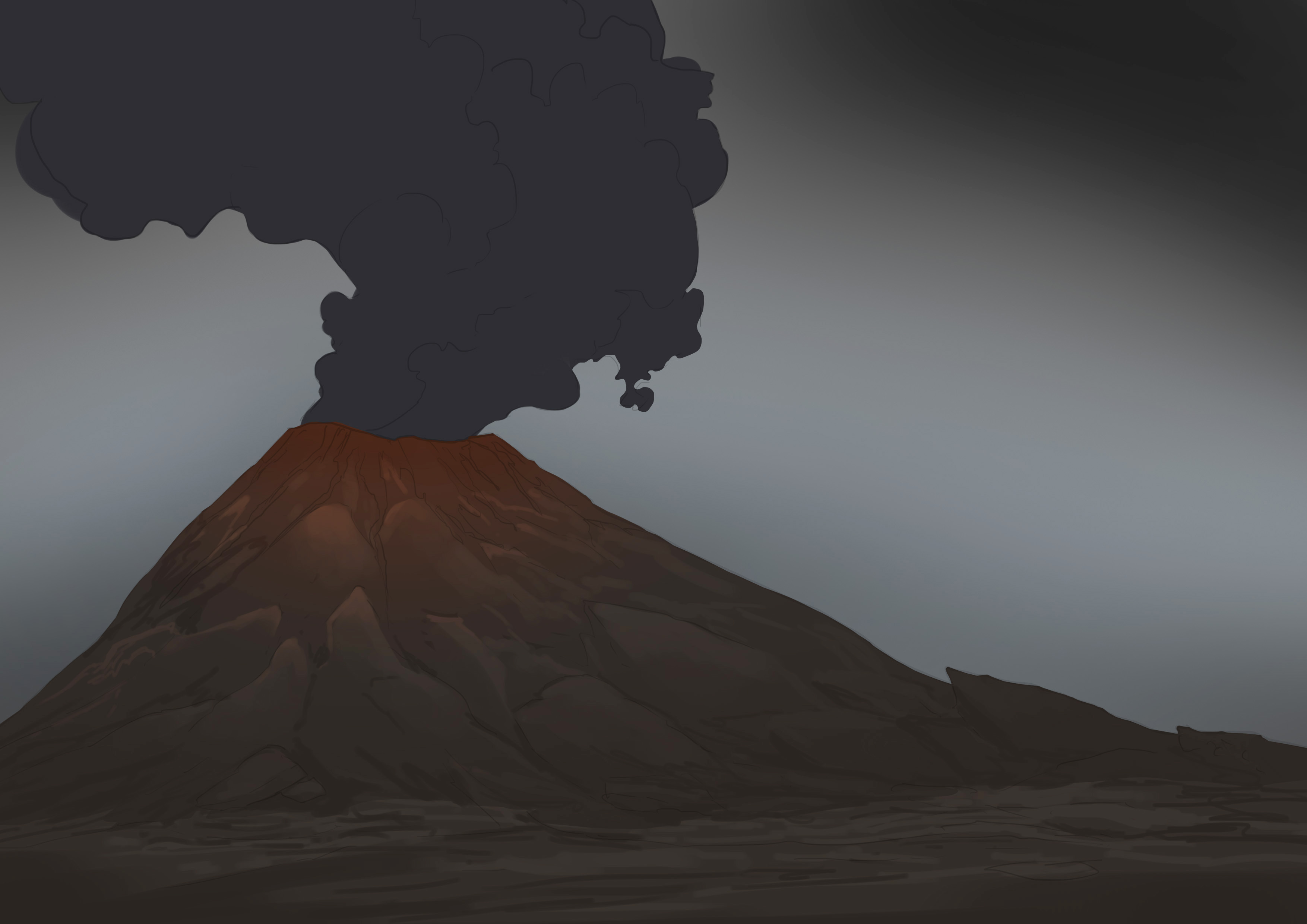 lumière de la lave du volcan