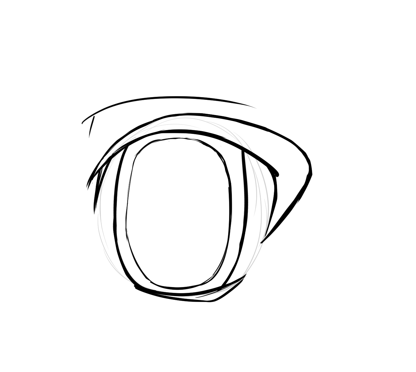 dessiner le contour l’iris de l’œil manga