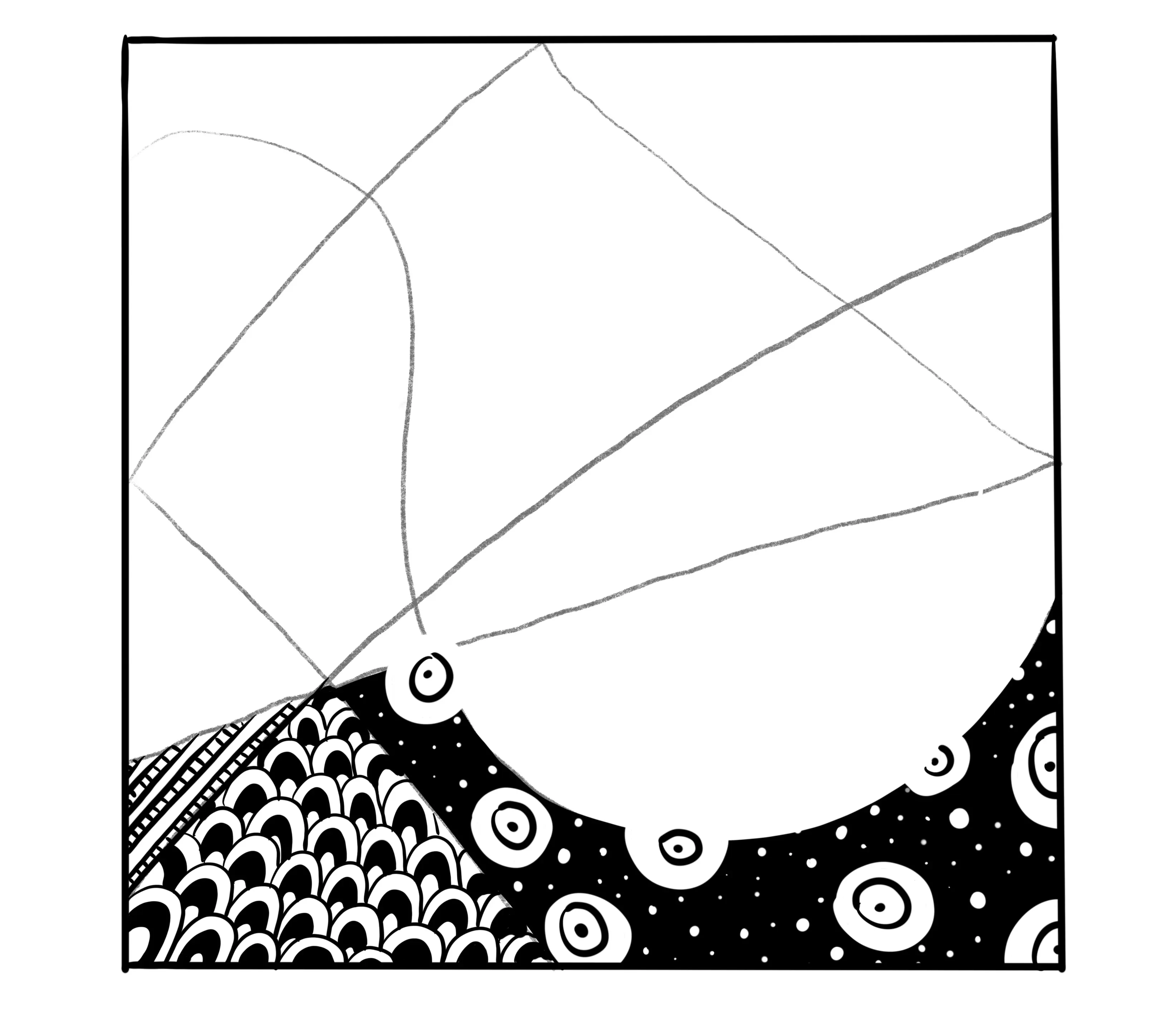 dessiner les cercles du zentangle