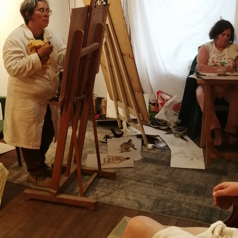 Atelier dirigé dessin modèl vivant